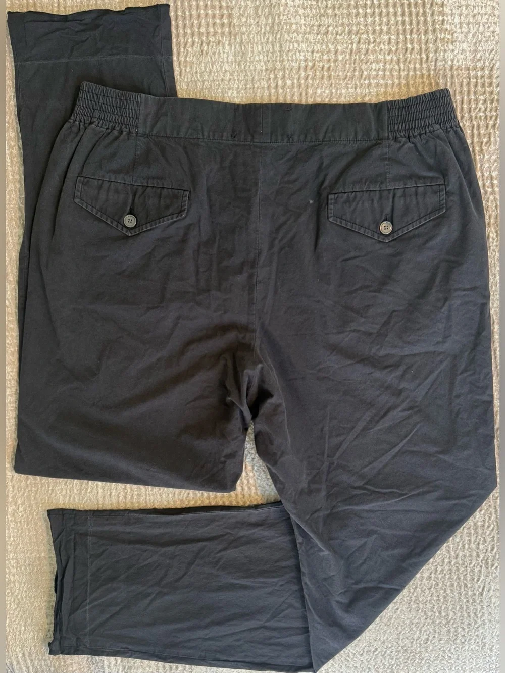 Gucci Mens Charcoal Gray Cotton Pants Size 34 IT 50 Made In Italy Luxury Elastic